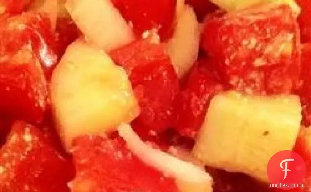 Salada Refrescante De Tomate E Pepino