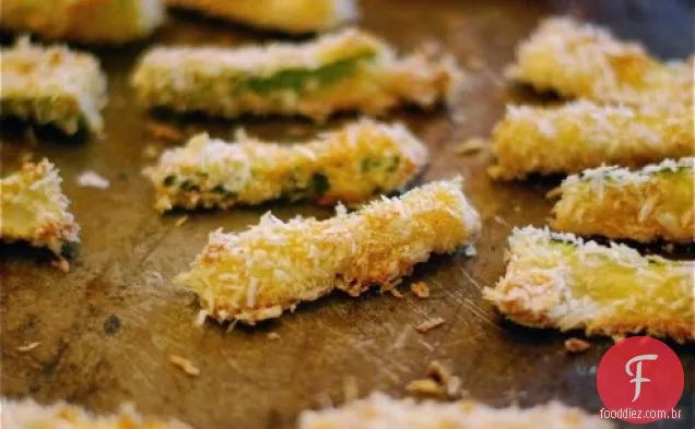 Batatas fritas de abobrinha panko assadas por Lawry