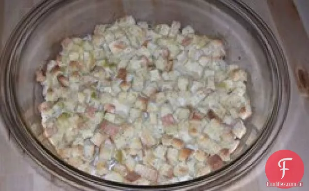 Frango assado e recheio