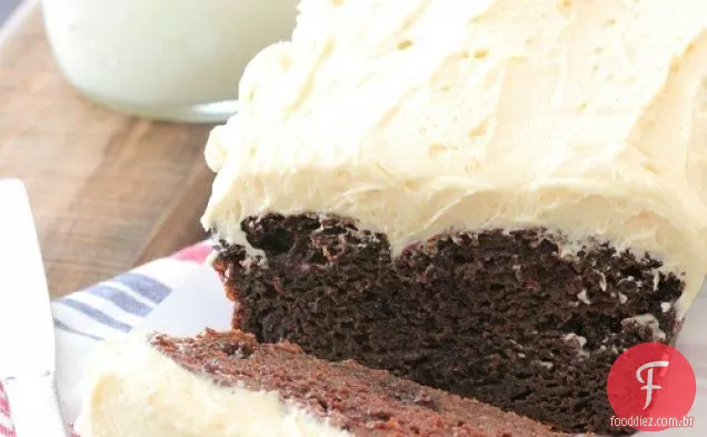 Bolo De Abóbora De Chocolate Duplo Com Creme De Manteiga De Especiarias De Abóbora