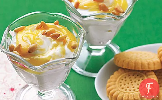 Iogurte grego Lemony com biscoitos amanteigados