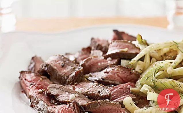 Bife de flanco com Erva-Doce De Limão