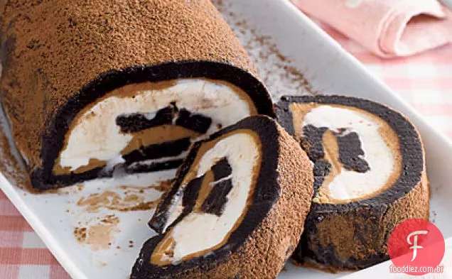 Brownie-Rolo De Sorvete De Amendoim