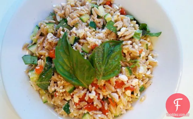 Orzo Com Manjericão E Abobrinha