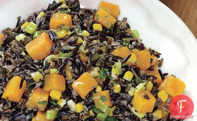 Arroz Selvagem Com Abóbora, Alho-Poró E Milho