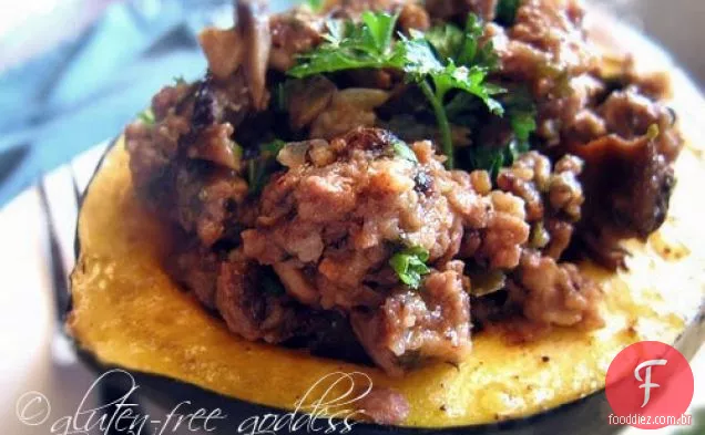 Carne + Cogumelo Recheado Bolota Squash