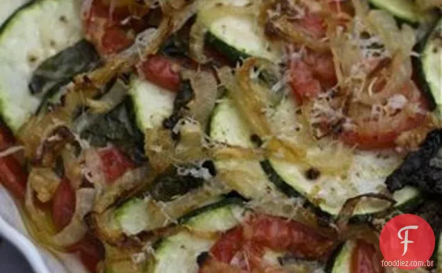 Abobrinha-Tomate Gratinado