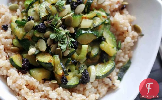 Arroz Integral, Courgettes E Tomilho Limão