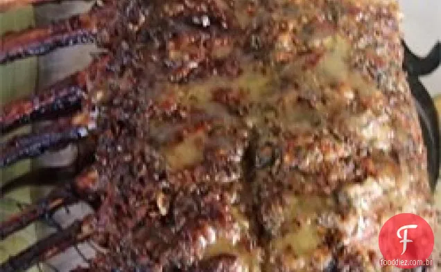 Cremalheira menta-Crusted do Cordeiro