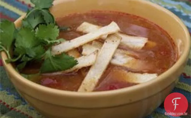 Sopa De Tortilha De Frango Com Fogão Lento Mais Saudável