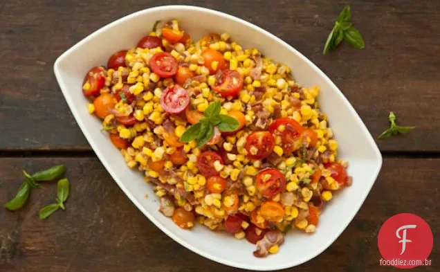 Salada Doce De Milho, Bacon E Tomate