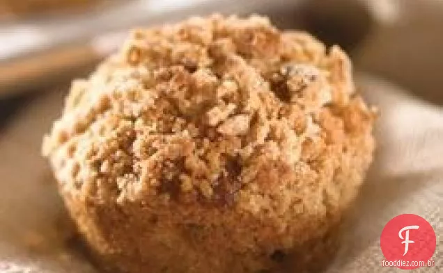 Muffins De Semente De Linho De Banana Com Manteiga De Amendoim