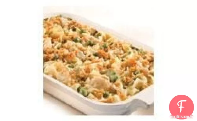 Caçarola fácil do macarronete da galinha da cozinha de Campbell