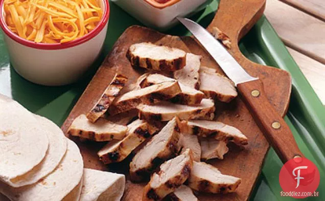 Frango Fajitas Com Salsa De Milho Doce Grelhado