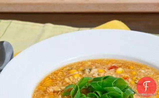 Sopa de frango e milho doce