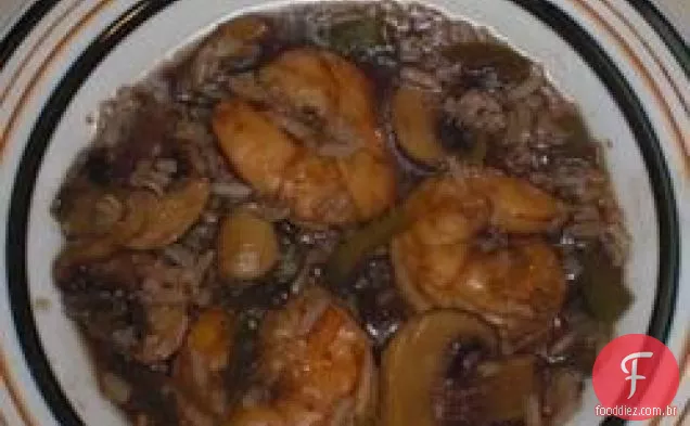 Sopa de camarão super quente e azeda