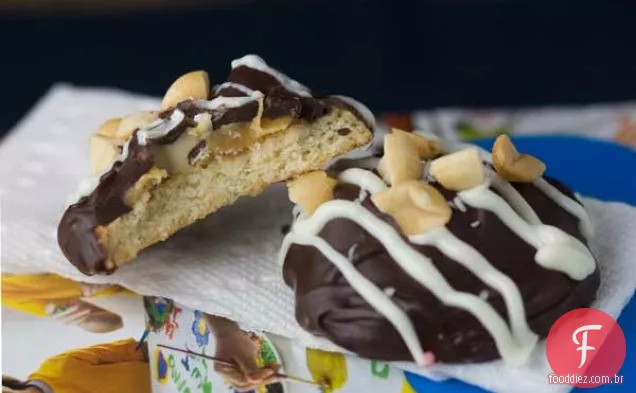 Caramelo Coberto Girl Scout Cookie Trefoils
