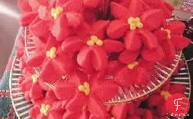 Poinsettia Cookies