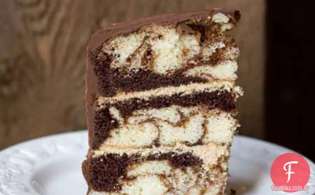 Bolo De Mármore Mocha De Camada Tripla