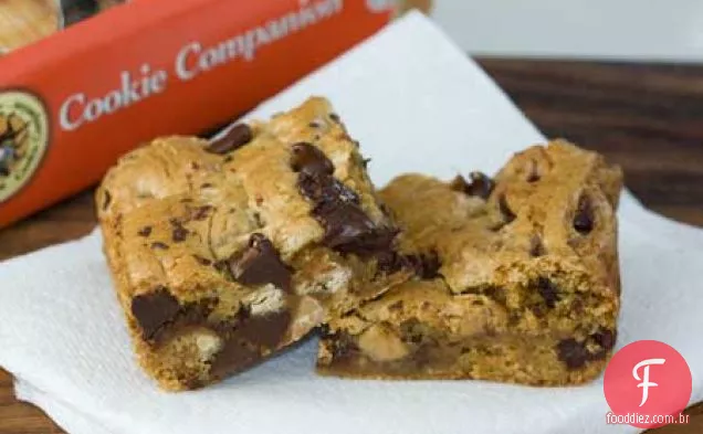 Chocolate E Manteiga De Amendoim Chip Cookie Bars