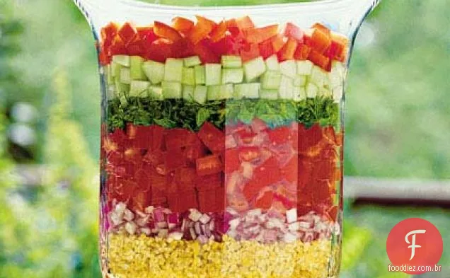Salada Libanesa Em Camadas
