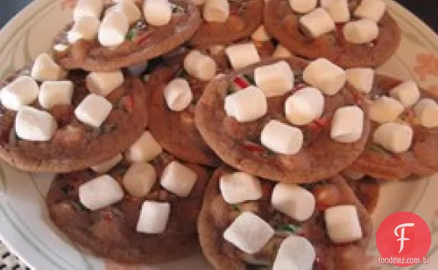 Candy Cane Chocolate Quente Biscoitos