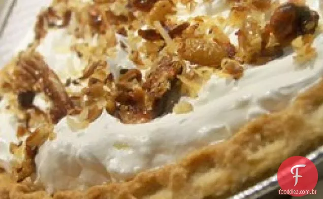 Coco torrado, noz-pecã e Torta De Caramelo