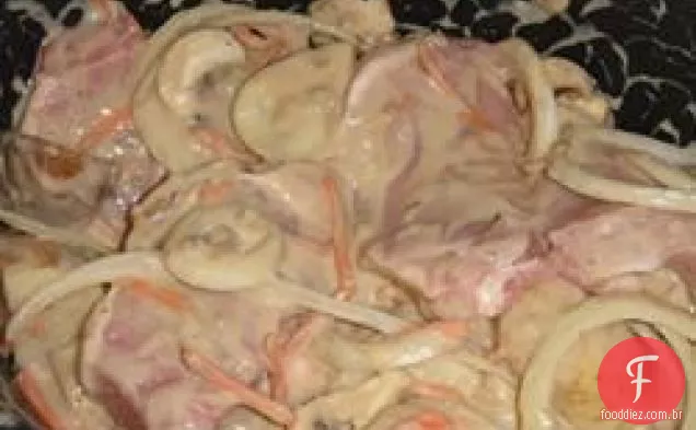 Costeletas De Porco Simples Fogão Lento
