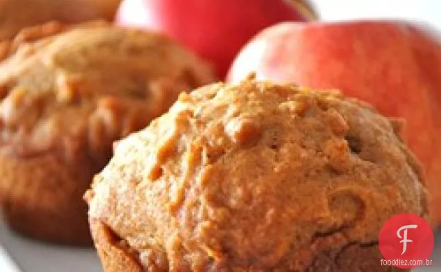 Abóbora Maçã Streusel Muffins