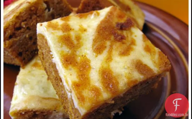 Barras De Redemoinho De Queijo Creme De Abóbora
