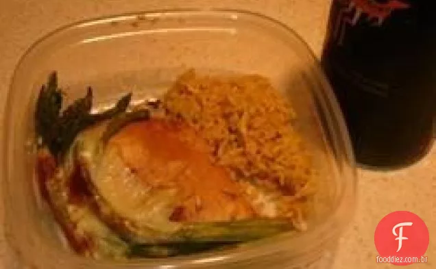 Frango Teriyaki com aspargos
