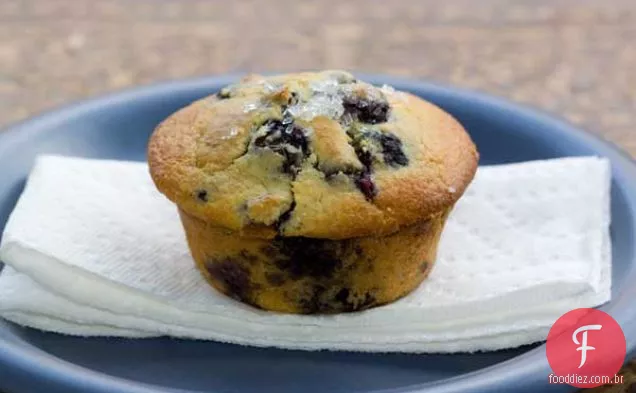 Muffins de milho de mirtilo com Proteína Em Pó