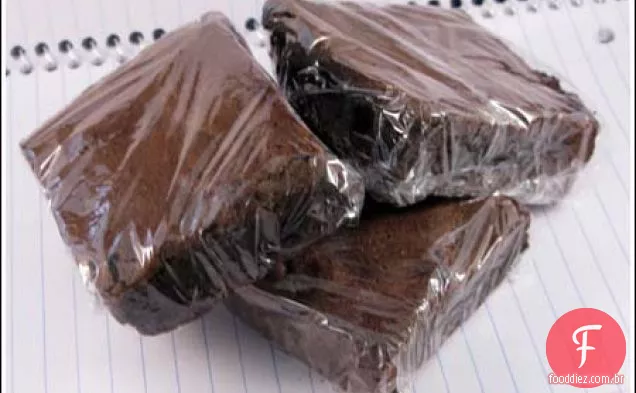 Fudge Brownies Com Xarope Dourado