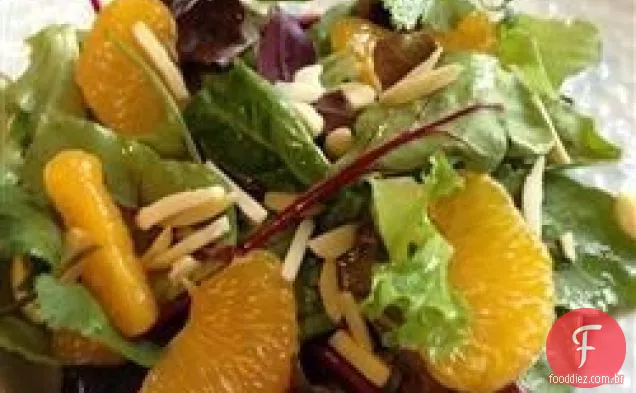 Salada Verde Mista De Amêndoa Laranja