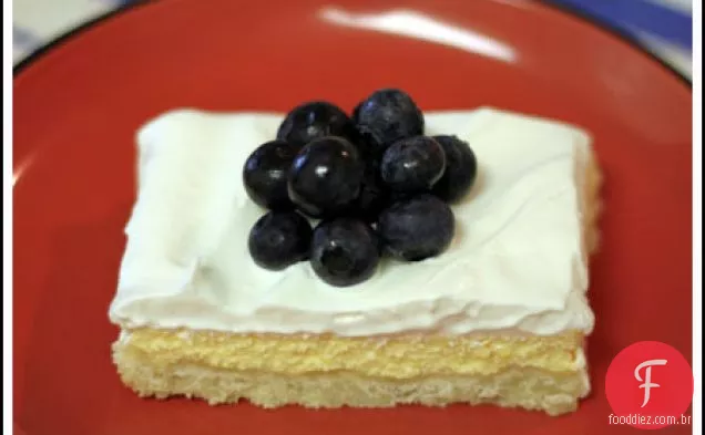 Quadrados De Cheesecake De Limão