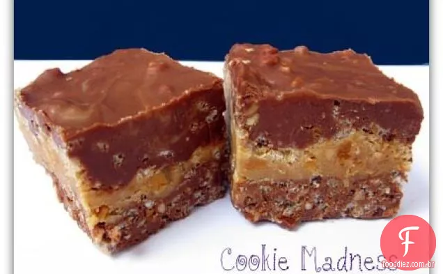 Manteiga De Amendoim Fudge Crunch Bars