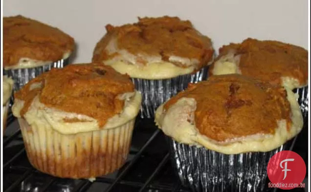 Bolos De Cheesecake De Abóbora Marmorizada