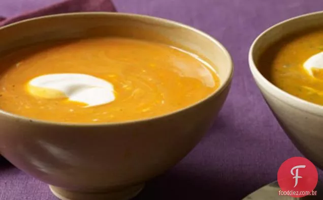 Pimenta Assada E Sopa De Milho Doce