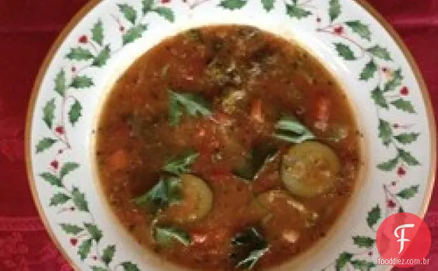 Quinoa e sopa de legumes