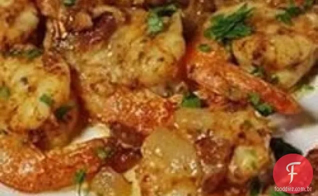 Camarão assado picante de Val