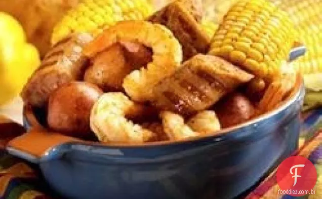 Bratwurst E Camarão Ferver