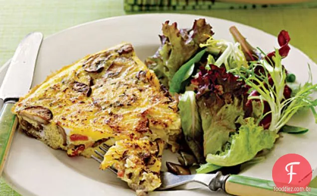 Fritada de cogumelos e Bacon