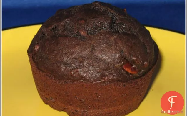 Uma Tigela De Muffins De Fibra De Chocolate