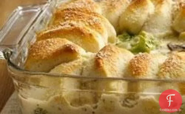 Caçarola De Biscoito Alfredo De Frango
