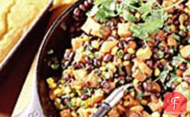 Batata-Doce, Milho E Hash De Feijão Preto