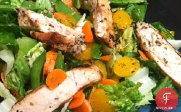 Salada De Frango Grelhada Com Vinagrete De Laranja