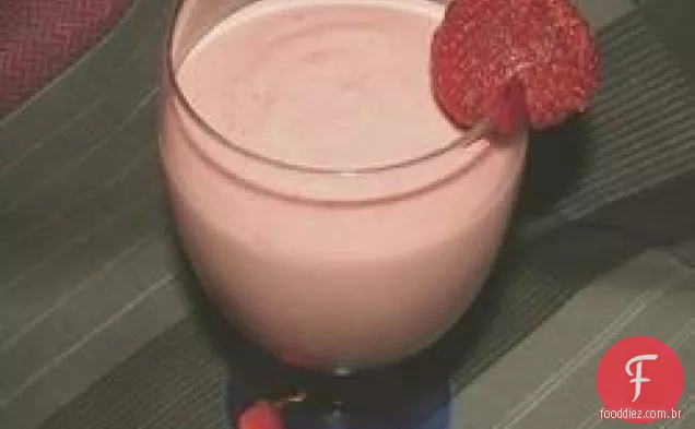 Smoothie De Manteiga De Morango-Banana-Amendoim