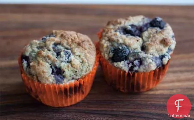 Meia Dúzia De Muffins De Mirtilo De Trigo Integral