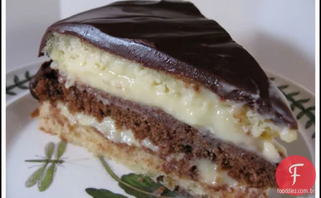 Bolo De Torta De Creme De Boston