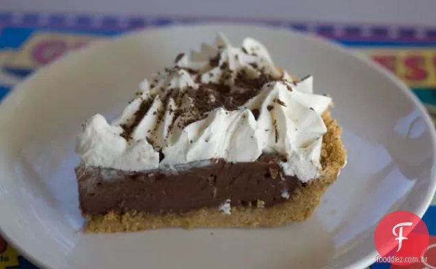 Torta de Creme de Chocolate com uma crosta Graham sem assar